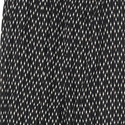 Oasis Girls Black Geometric Viscose Jogger Trousers Size 13 Years L24 in Regular Pullover