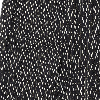 Oasis Girls Black Geometric Viscose Jogger Trousers Size 13 Years L24 in Regular Pullover