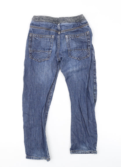 Matalan Boys Blue Cotton Skinny Jeans Size 9 Months L20 in Regular Drawstring
