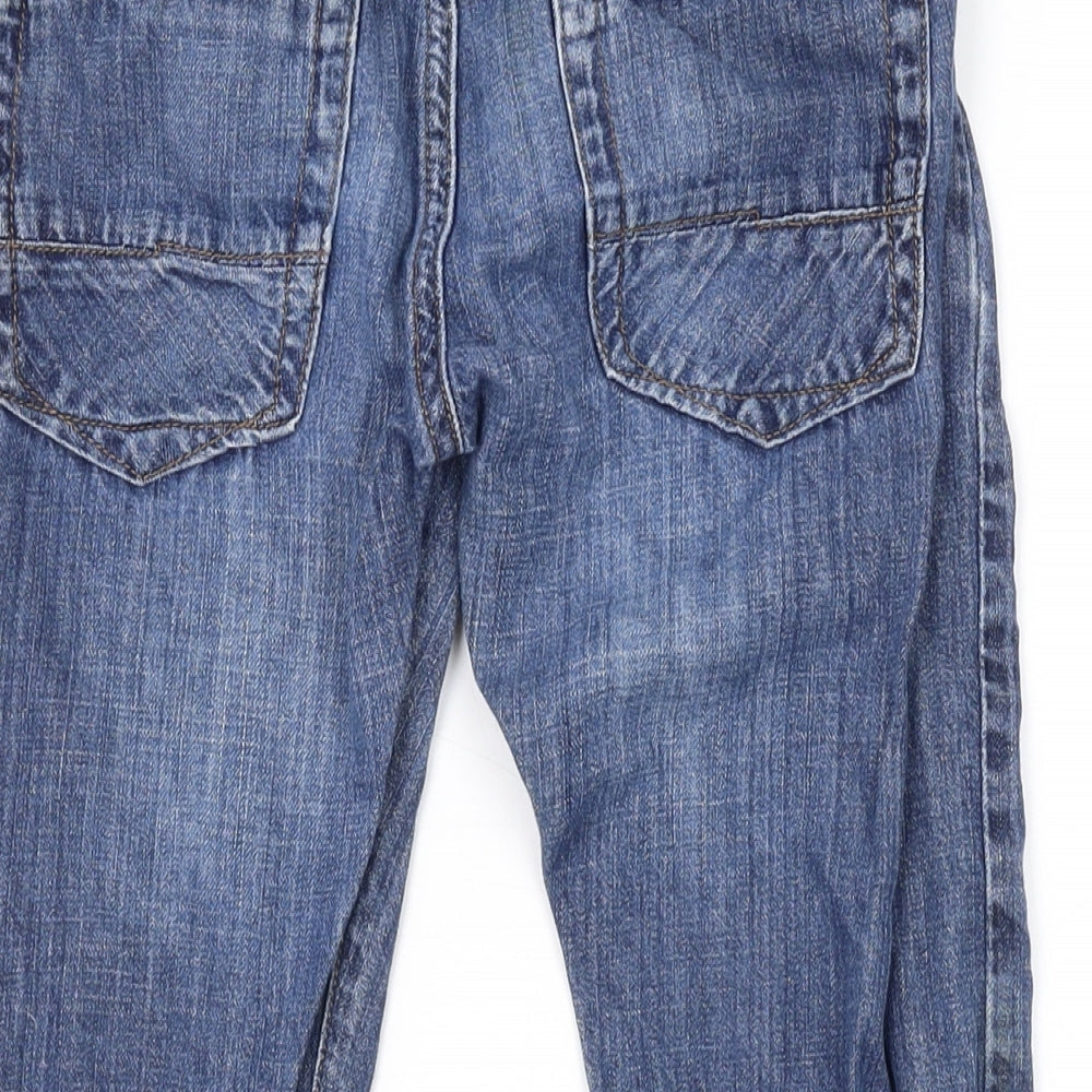 Matalan Boys Blue Cotton Skinny Jeans Size 9 Months L20 in Regular Drawstring