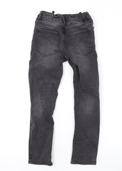 Matalan Boys Grey Cotton Skinny Jeans Size 9 Months L21 in Regular Zip