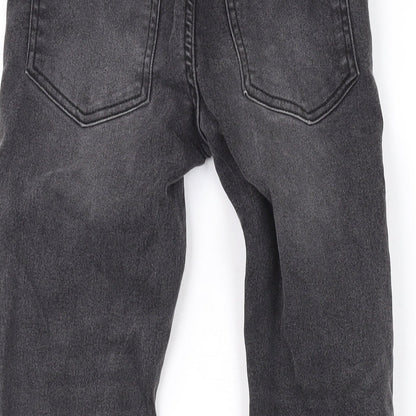 Matalan Boys Grey Cotton Skinny Jeans Size 9 Months L21 in Regular Zip