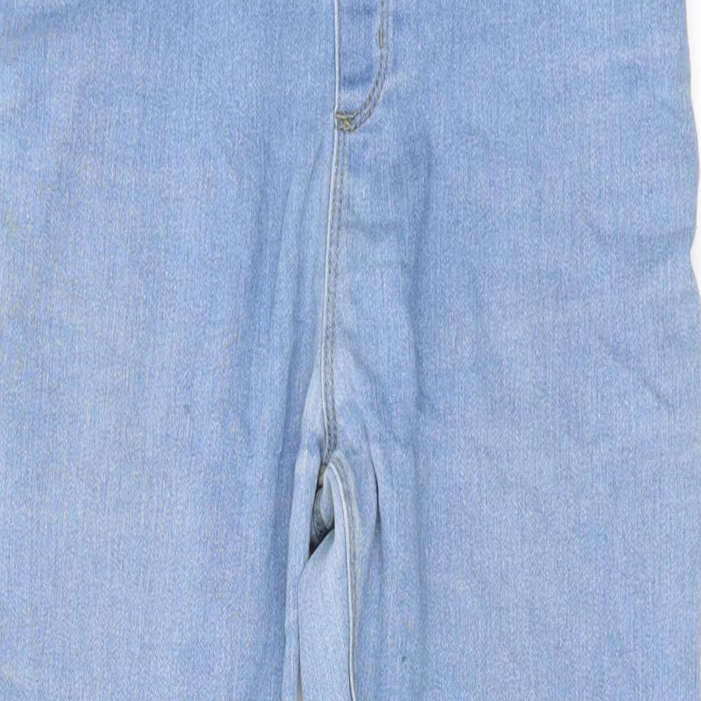 Denim & Co. Girls Blue Cotton Jegging Jeans Size 13-14 Years L25 in Regular Pullover