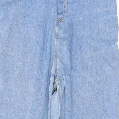 Denim & Co. Girls Blue Cotton Jegging Jeans Size 13-14 Years L25 in Regular Pullover