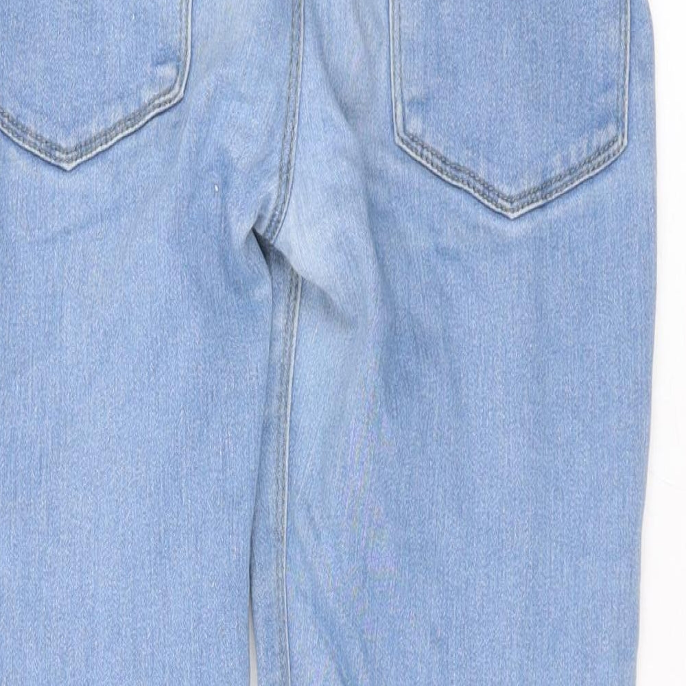 Denim & Co. Girls Blue Cotton Jegging Jeans Size 13-14 Years L25 in Regular Pullover