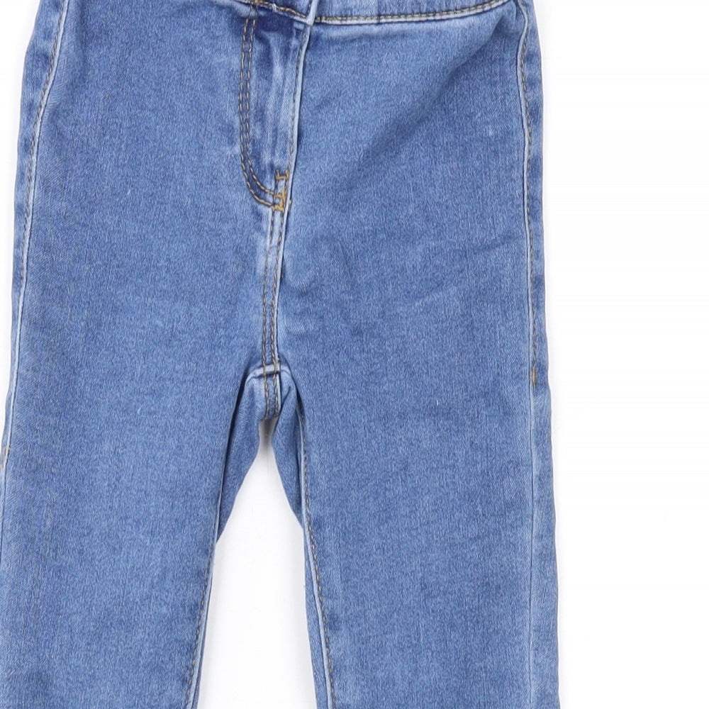 TU Girls Blue Cotton Jegging Jeans Size 6 Years Regular Button