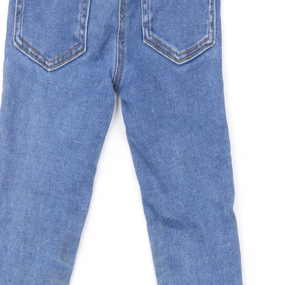 TU Girls Blue Cotton Jegging Jeans Size 6 Years Regular Button