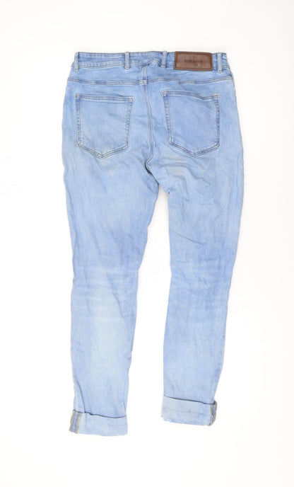 Mens UK Size 30 in River Island Regular Fit Straight Blue Jeans