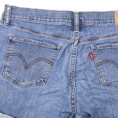 Levi's Womens Blue Cotton Hot Pants Shorts Size 30 L3 in Regular Zip