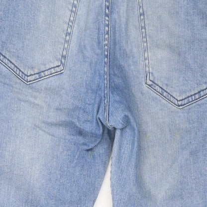 Divided by H&M Womens Blue Cotton Straight Jeans Size 34 in L27 in Regular Zip