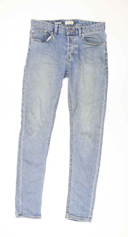 Mens UK Size 28 in Topman Regular Fit Skinny Blue Jeans