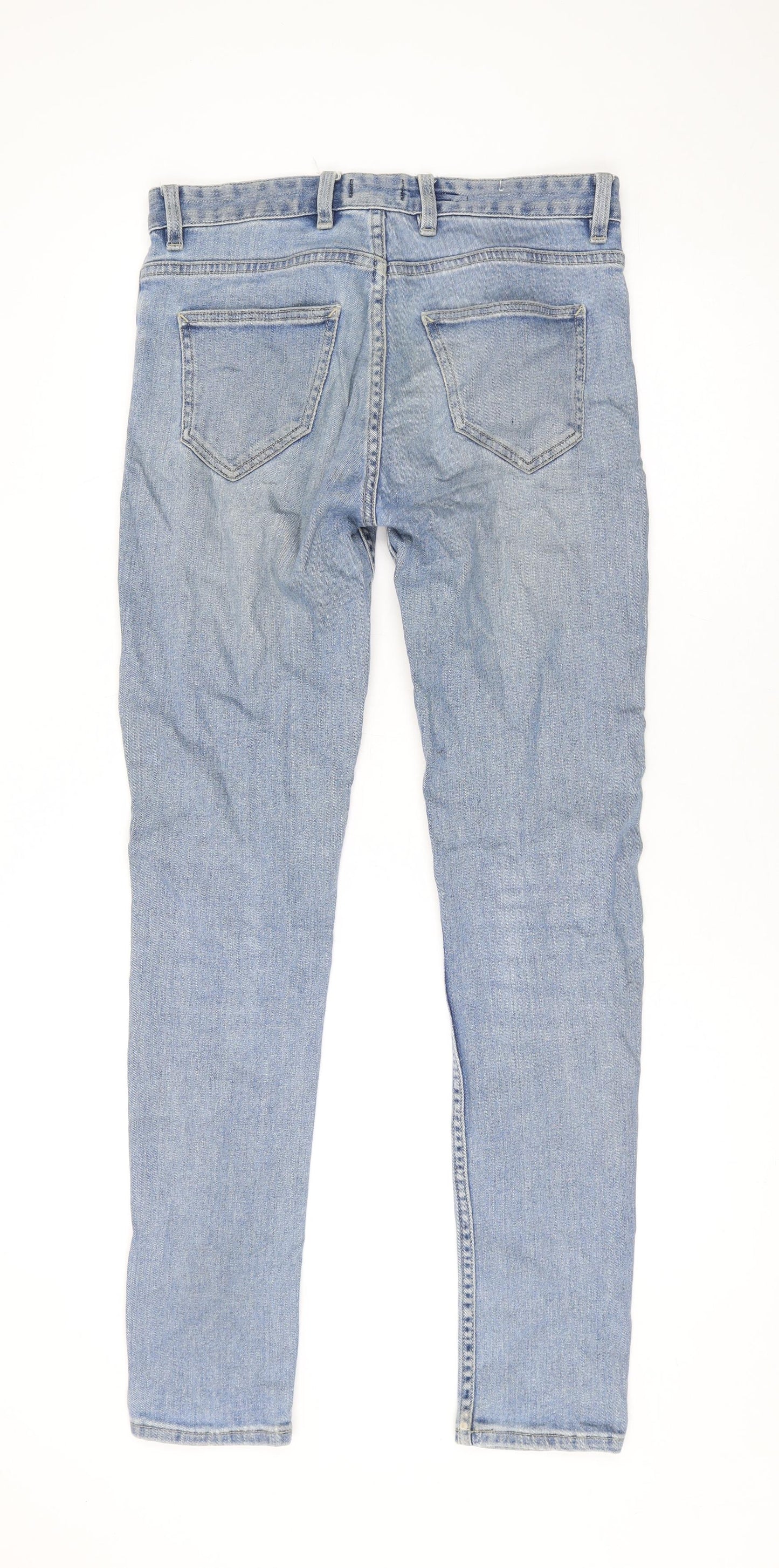 Mens UK Size 28 in Topman Regular Fit Skinny Blue Jeans