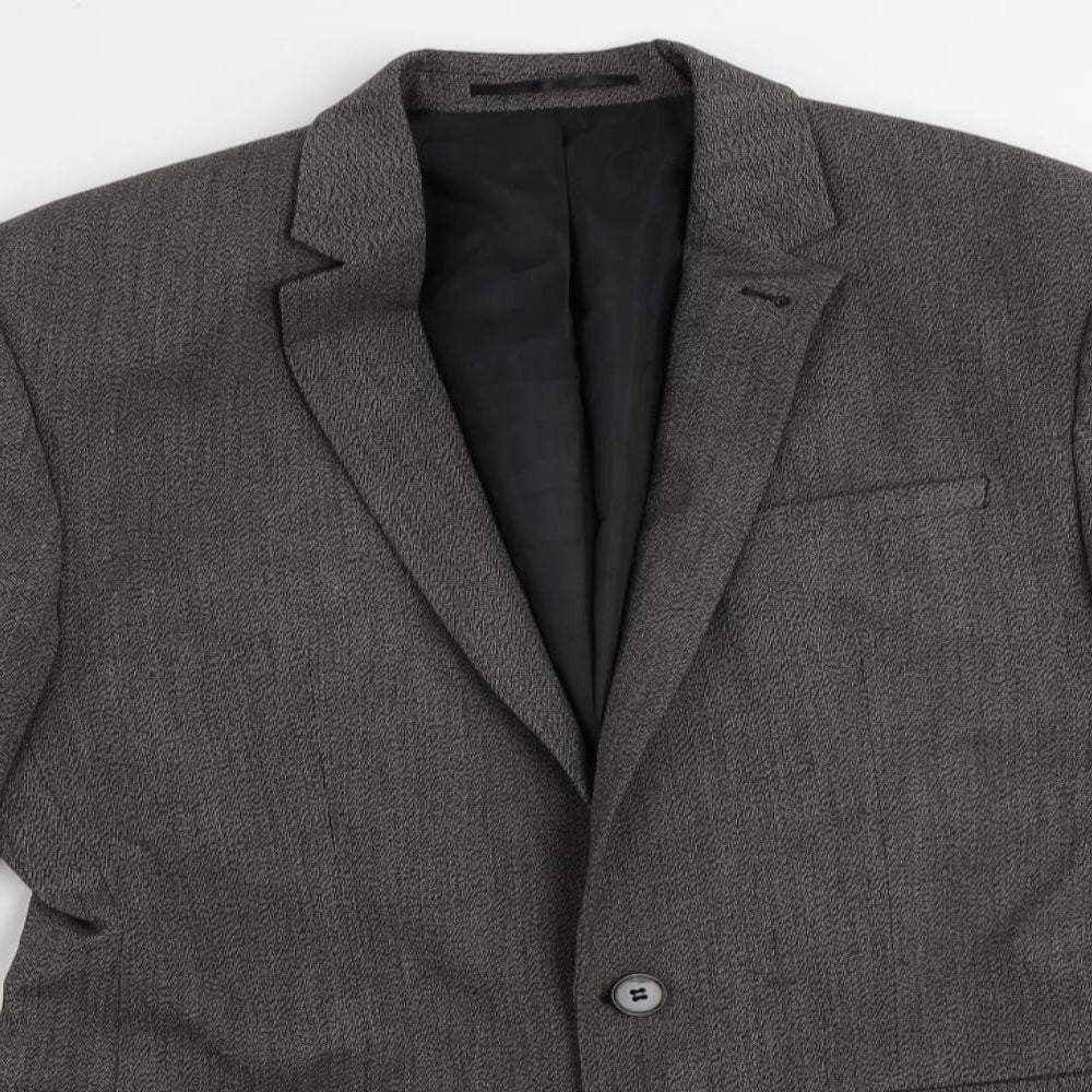 ASOS Mens Grey Polyester Jacket Suit Jacket Size 40 Regular