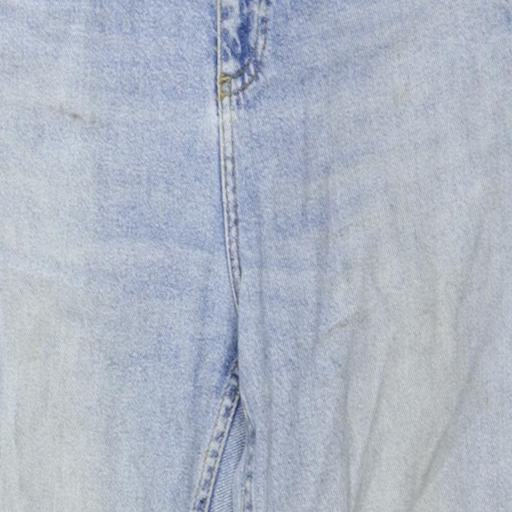 Topshop Womens Blue Cotton Mom Jeans Size 28 in L30 in Regular Zip