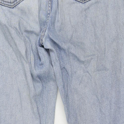 Topshop Womens Blue Cotton Mom Jeans Size 28 in L30 in Regular Zip