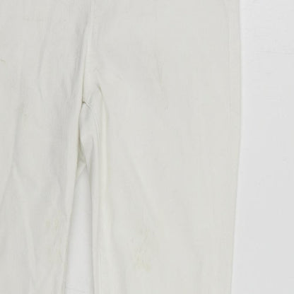 Dorothy Perkins Womens White Cotton Jegging Jeans Size 12 L27 in Regular - Elastic Waist