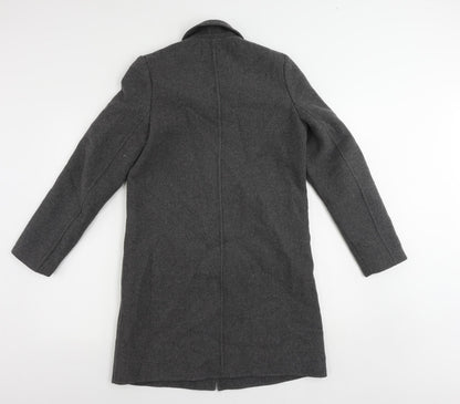 Womens UK Size XS Zara Grey Overcoat
