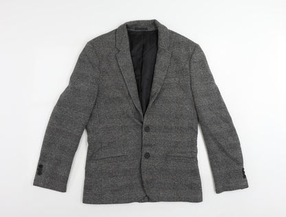 Mens UK Size 40 River Island Regular Grey Suit Jacket