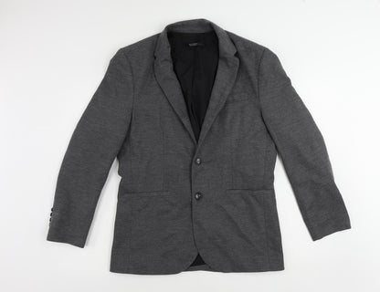 Zara Mens Grey Jacket Blazer Size L Button