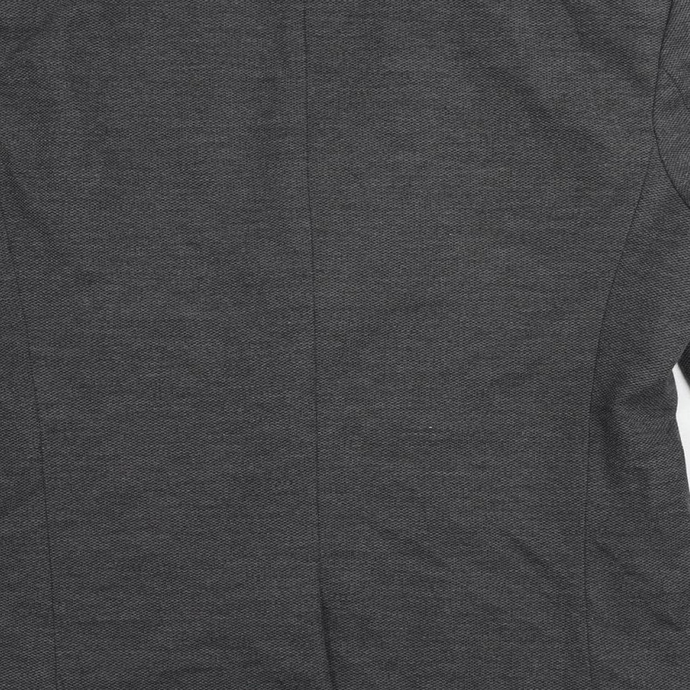 Zara Mens Grey Jacket Blazer Size L Button