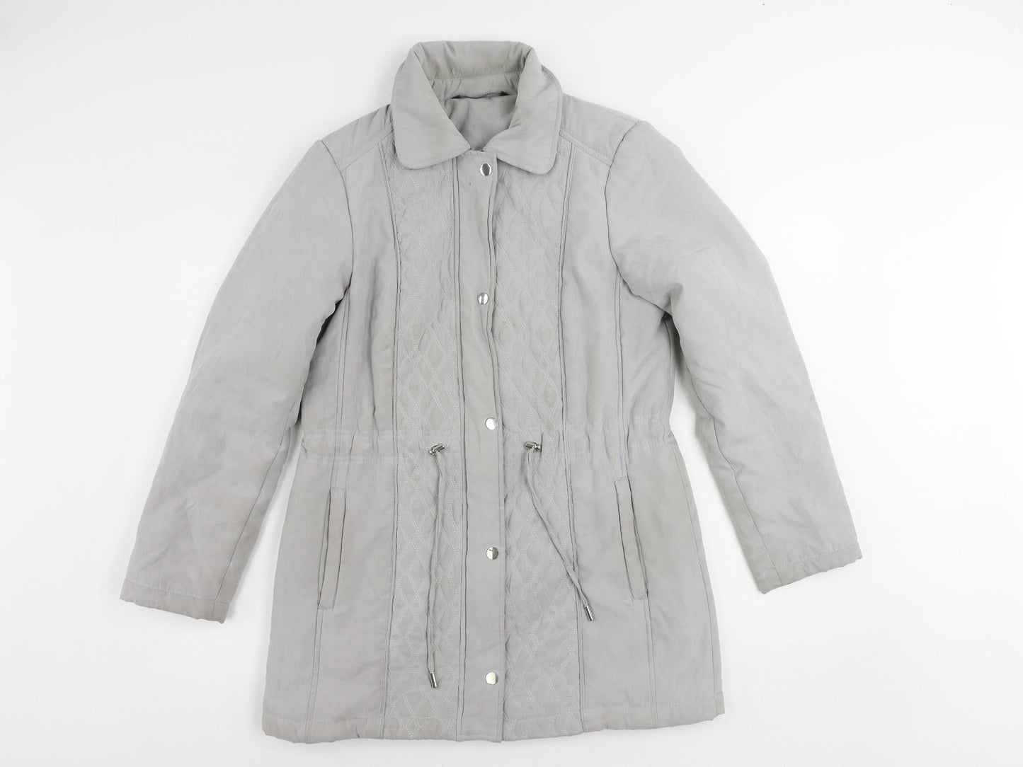 Womens UK Size 10 Bonmarché Grey Overcoat