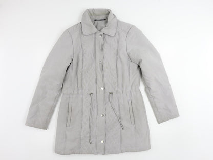 Womens UK Size 10 Bonmarché Grey Overcoat