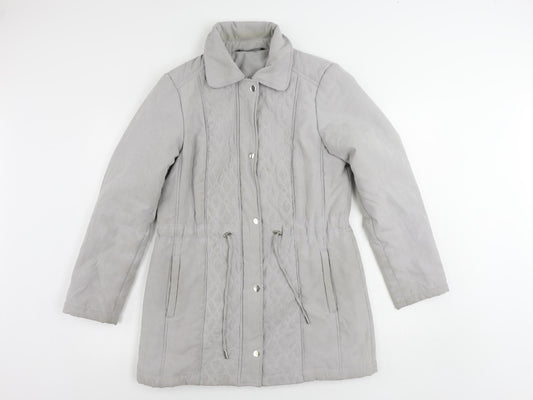 Womens UK Size 10 Bonmarché Grey Overcoat