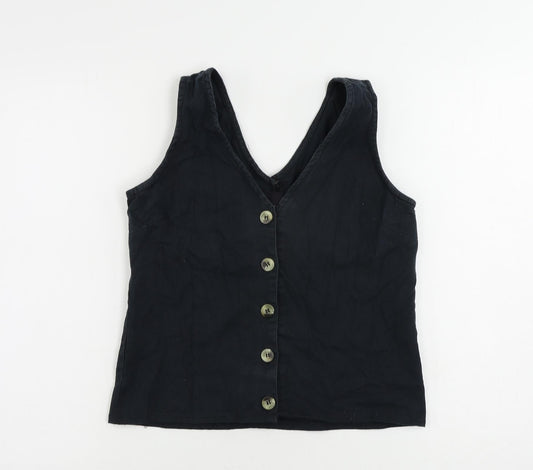 Nasty Gal Womens Blue Jacket Waistcoat Size 6 Button