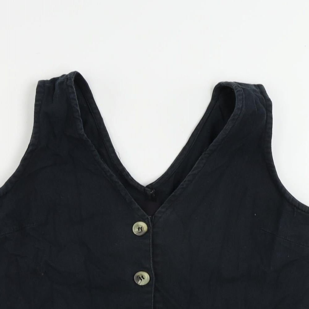 Nasty Gal Womens Blue Jacket Waistcoat Size 6 Button