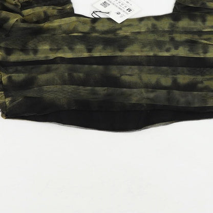 Womens UK Size M Zara Green Cropped Blouse