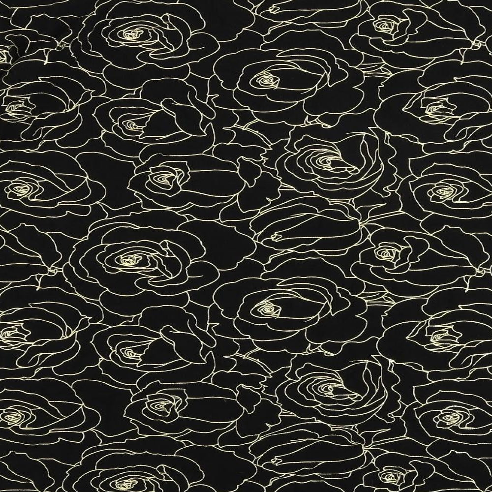 Real Basics Womens Black Floral Viscose Tunic Blouse Size S Round Neck