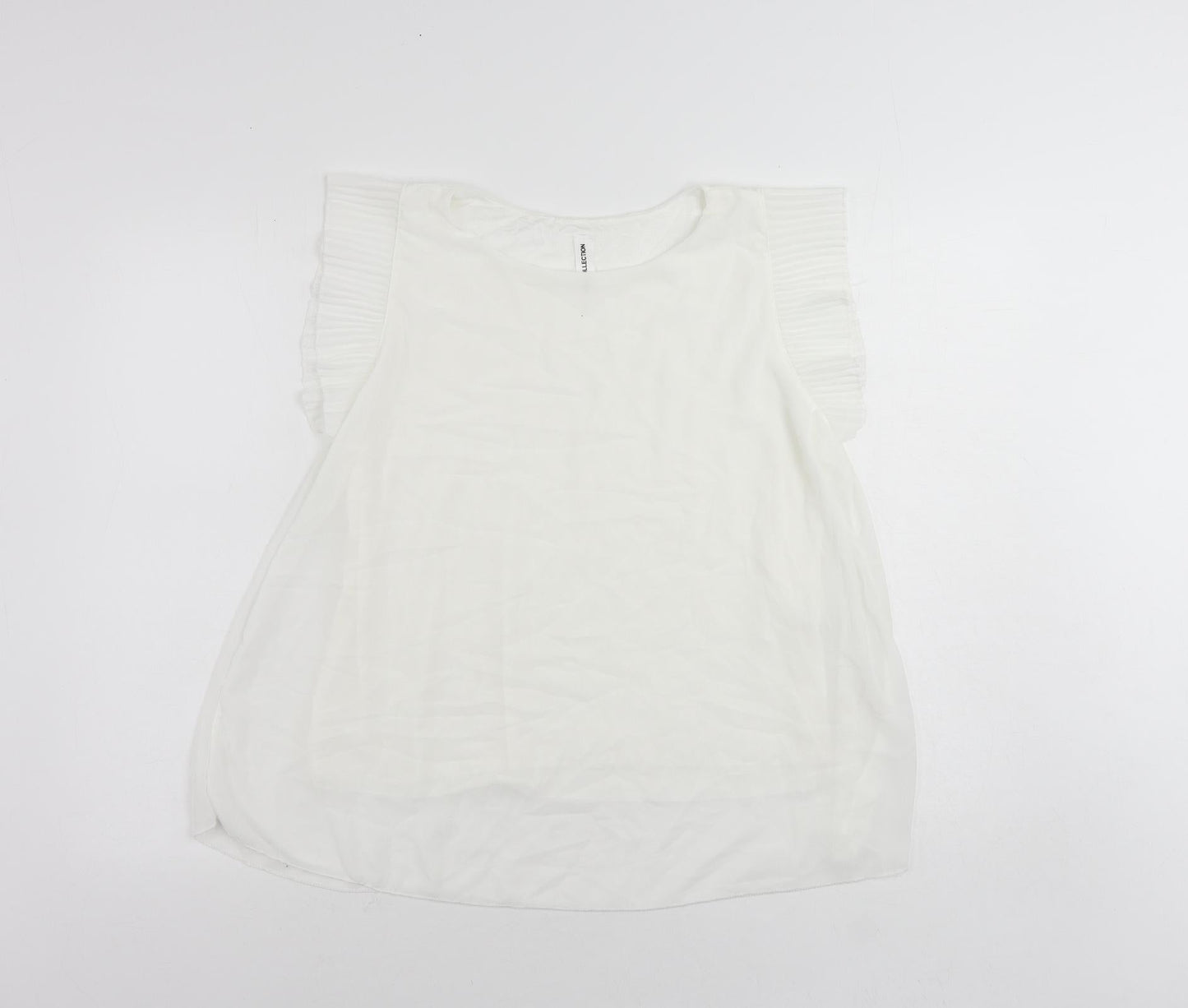 Womens UK Size M New Collection White Basic Blouse