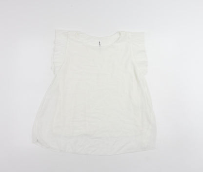 Womens UK Size M New Collection White Basic Blouse