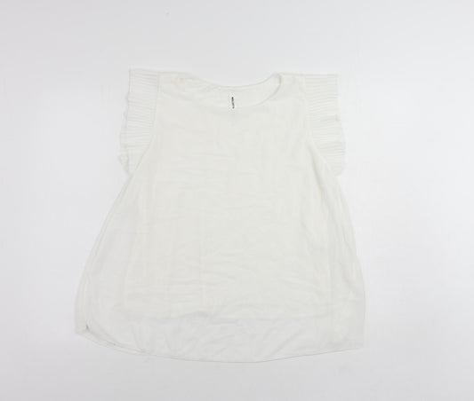 Womens UK Size M New Collection White Basic Blouse