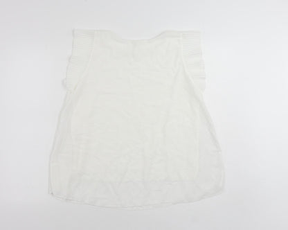Womens UK Size M New Collection White Basic Blouse