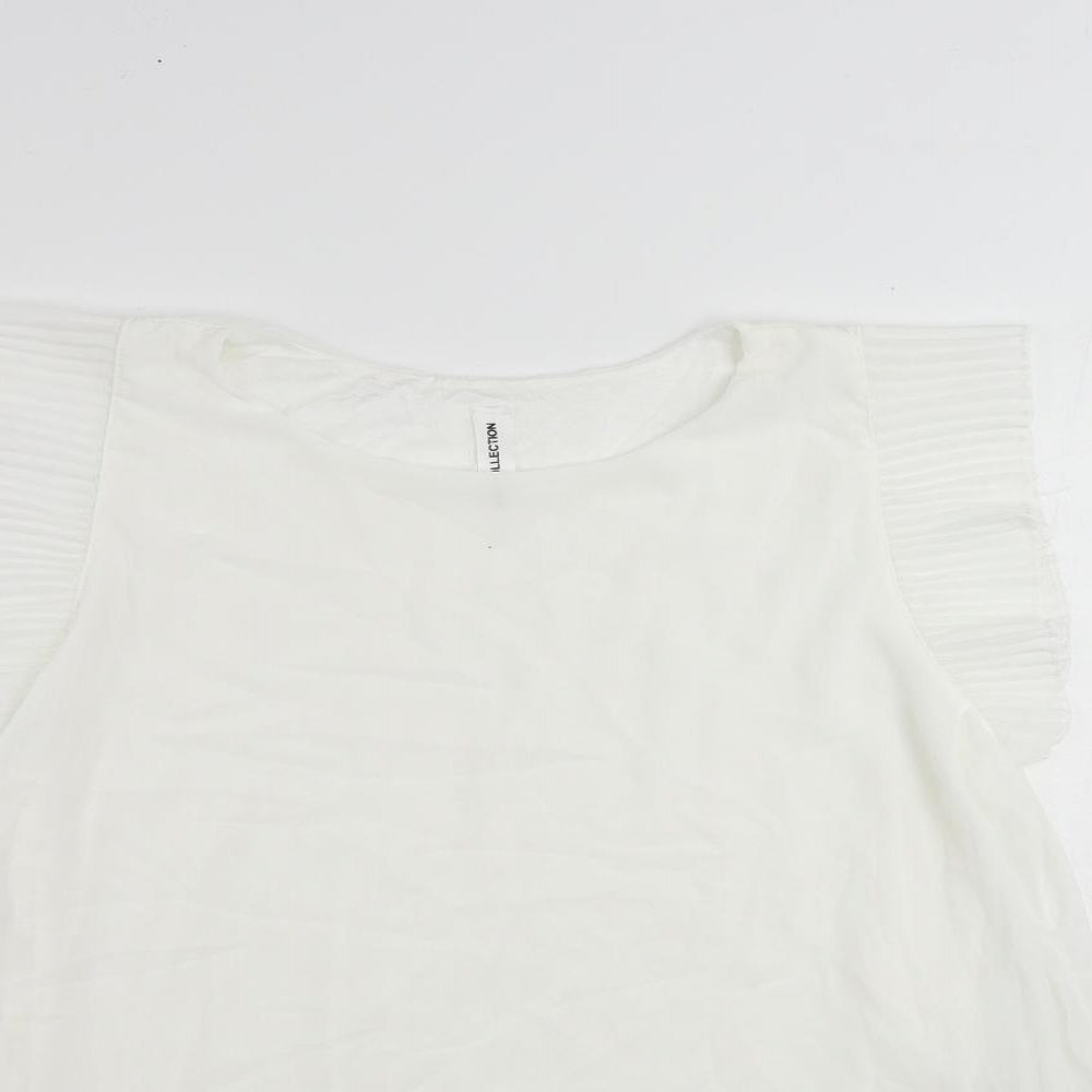 Womens UK Size M New Collection White Basic Blouse