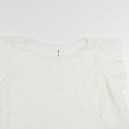 Womens UK Size M New Collection White Basic Blouse
