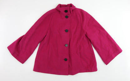 Womens UK Size 12 Marks and Spencer Pink Pea Coat