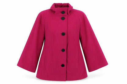 Marks & Spencer Womens Pink Pea Coat Coat Size 12 Button