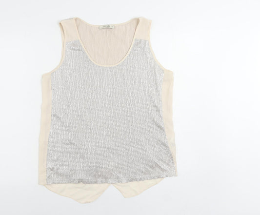 Womens UK Size M Oasis Beige Basic Tank
