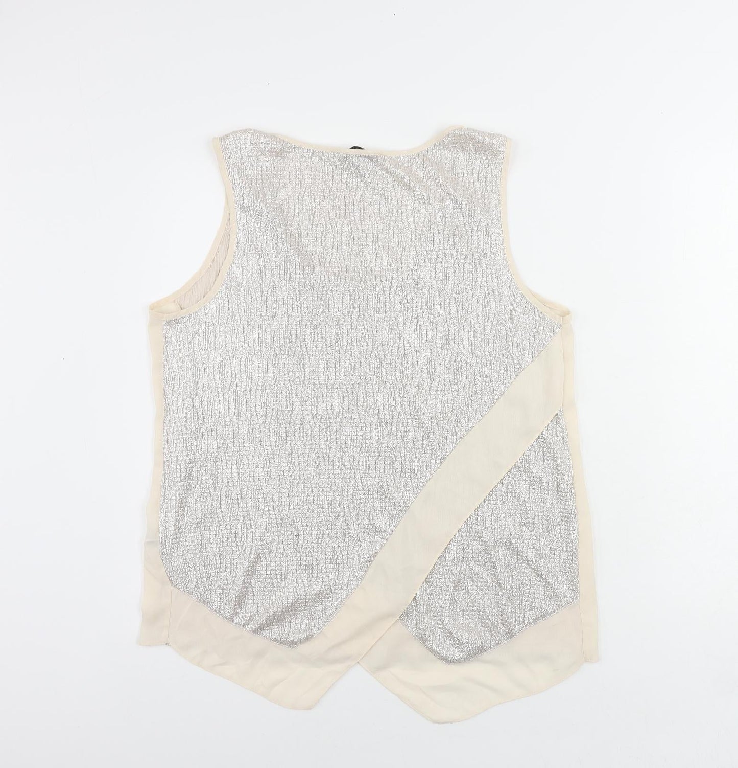 Womens UK Size M Oasis Beige Basic Tank