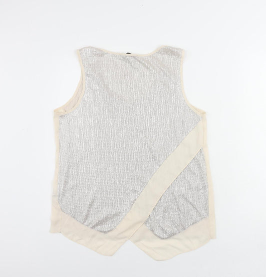Womens UK Size M Oasis Beige Basic Tank