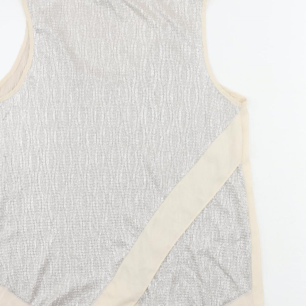 Womens UK Size M Oasis Beige Basic Tank