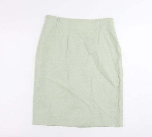 Betty Barclay Womens Green Polyester Straight & Pencil Skirt Size 14 Zip - Lined