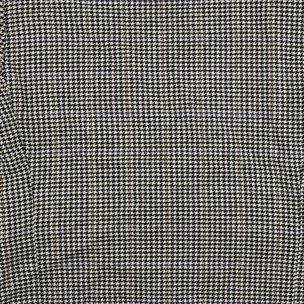 Club Mens Beige Geometric Wool Jacket Blazer Size 38 Regular