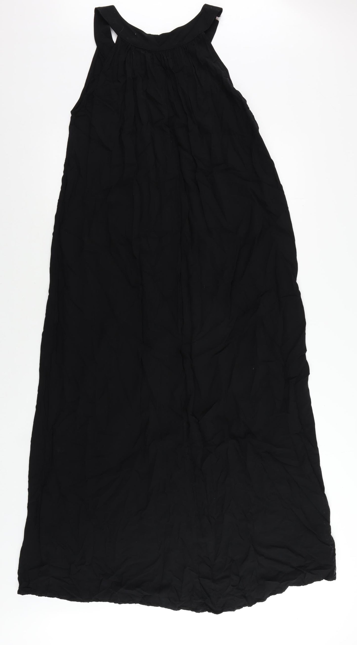 Avon Womens Black Viscose Maxi Size 8 Round Neck Pullover