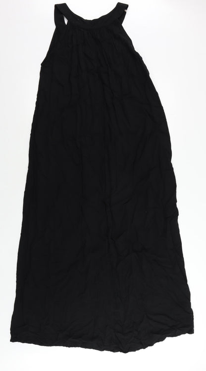 Avon Womens Black Viscose Maxi Size 8 Round Neck Pullover