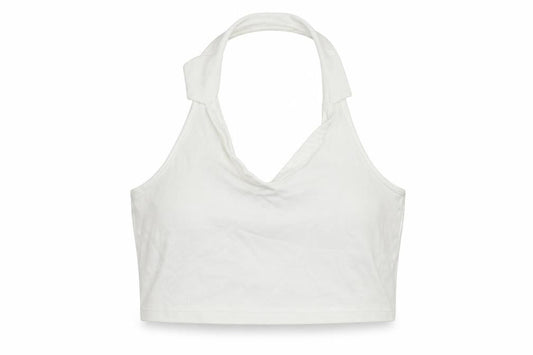 Womens UK Size M Divided by H&M White Cropped Tank
