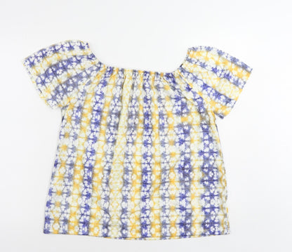 Womens UK Size 10 M&Co Blue Basic T-Shirt