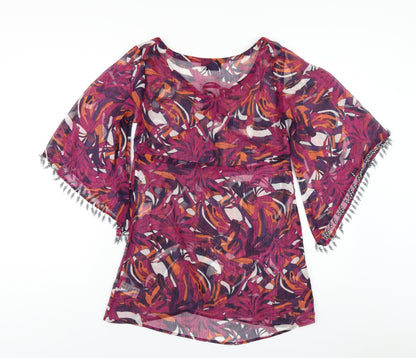 Womens UK Size 8 Principles Multicoloured Basic T-Shirt